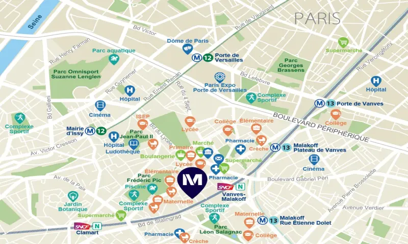 Vue du programme à Vanves