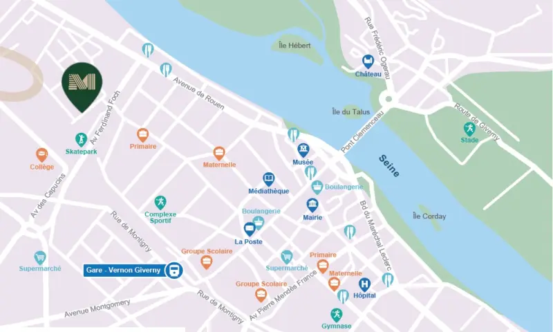 Vue du programme à Vernon