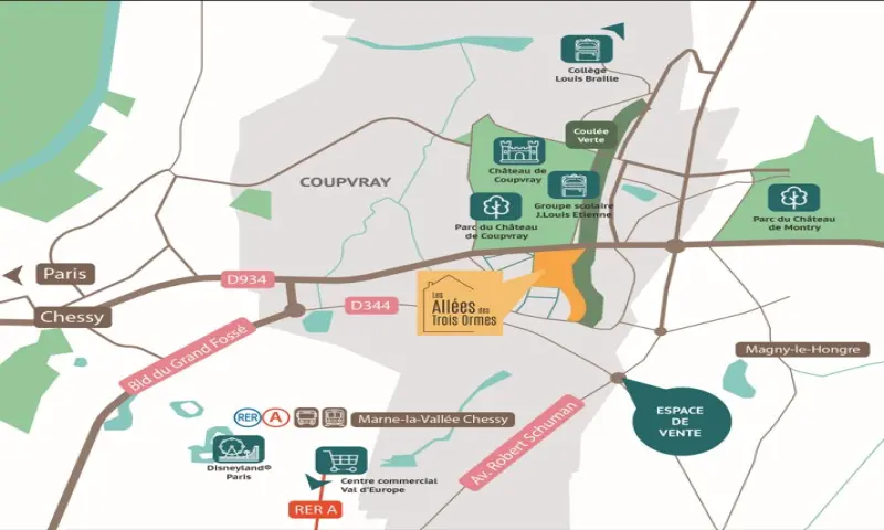 Vue du programme à Coupvray